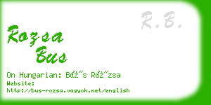 rozsa bus business card